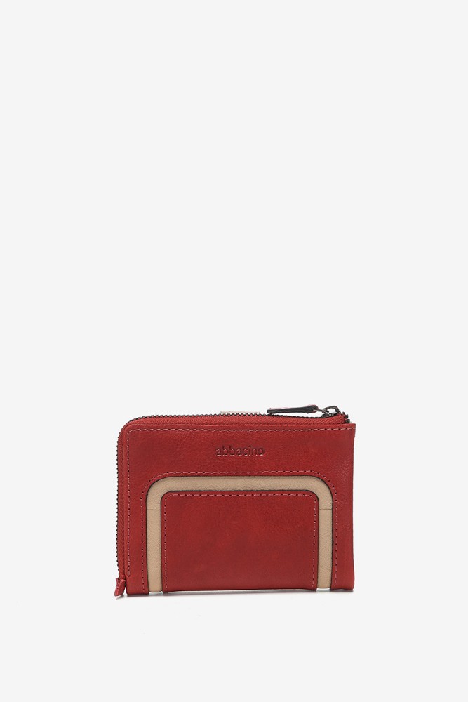 Abbacino Cartera pequeña en piel roja Oferta especial de fábrica
