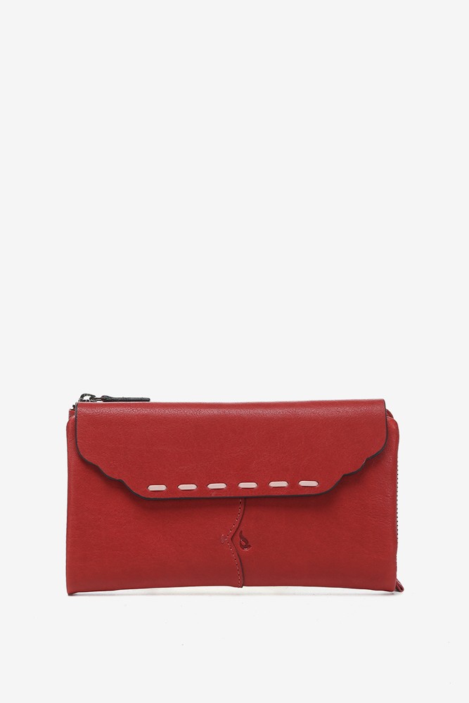 Abbacino Cartera grande con solapa en piel roja Superdescuento