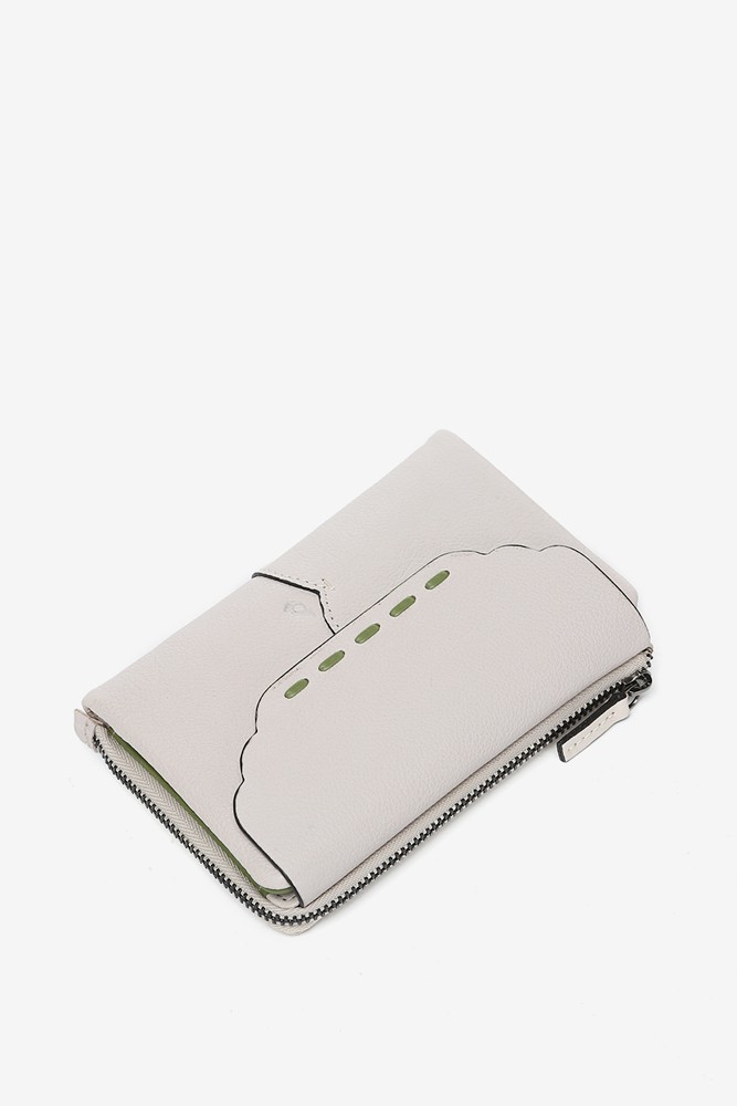 Abbacino Cartera mediana con solapa en piel beige Liquidación