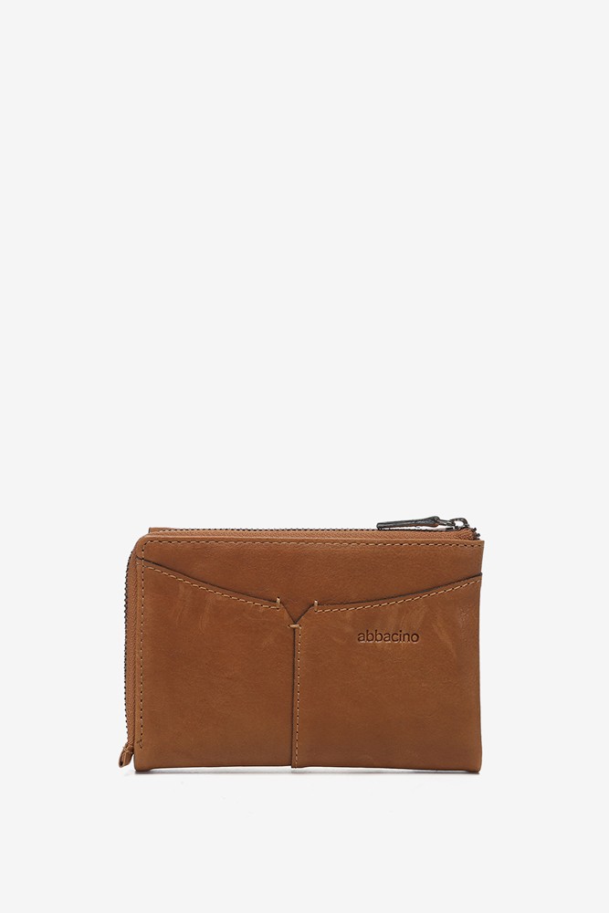 Abbacino Cartera mediana con solapa en piel cognac Envío internacional gratuito