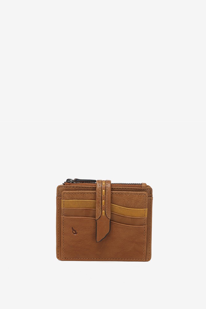 Abbacino Tarjetero en piel cognac Ofertas especiales