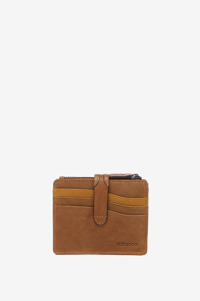 Abbacino Tarjetero en piel cognac Ofertas especiales