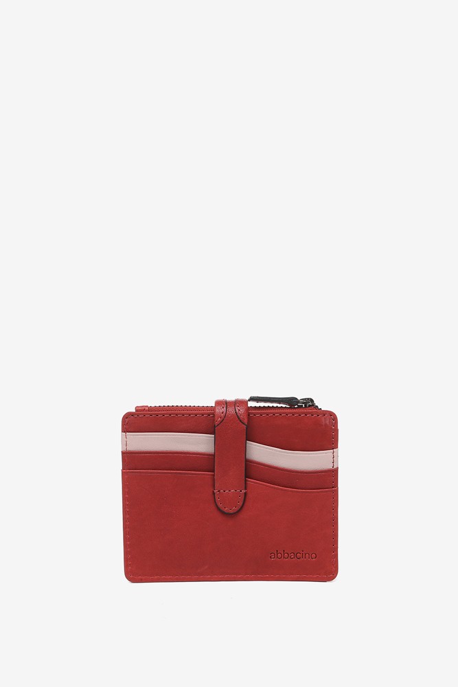 Abbacino Tarjetero en piel roja Grandes ahorros