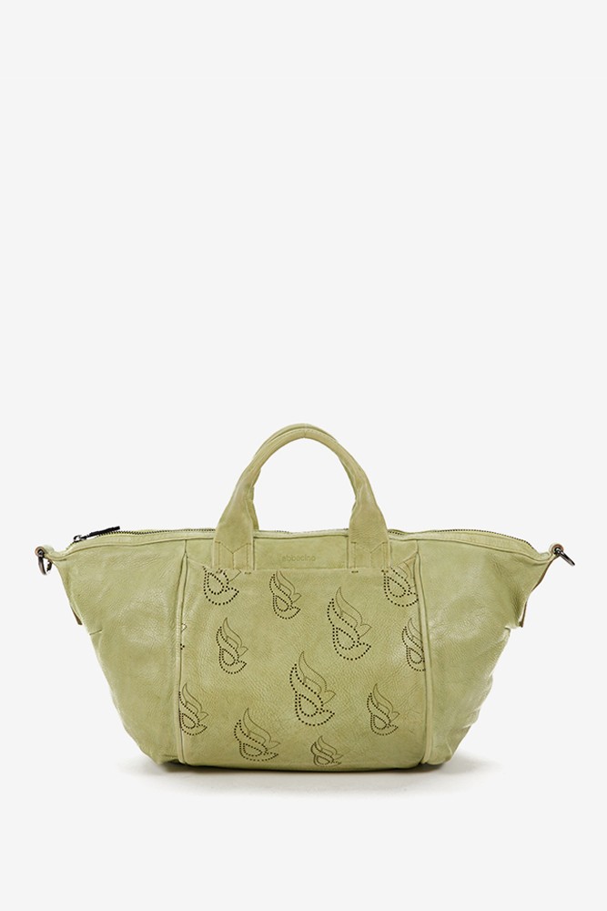 Abbacino Bolso bowling de mujer en piel troquelada verde Rebajas