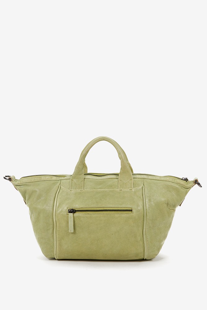 Abbacino Bolso bowling de mujer en piel troquelada verde Rebajas