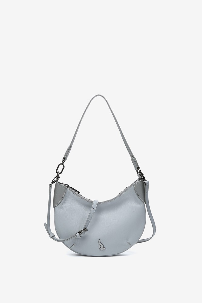 Abbacino Bolso de hombro pequeño en piel gris Tienda