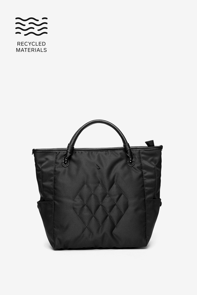 Abbacino Bolso shopper de mujer en materiales reciclados negro Superdescuento