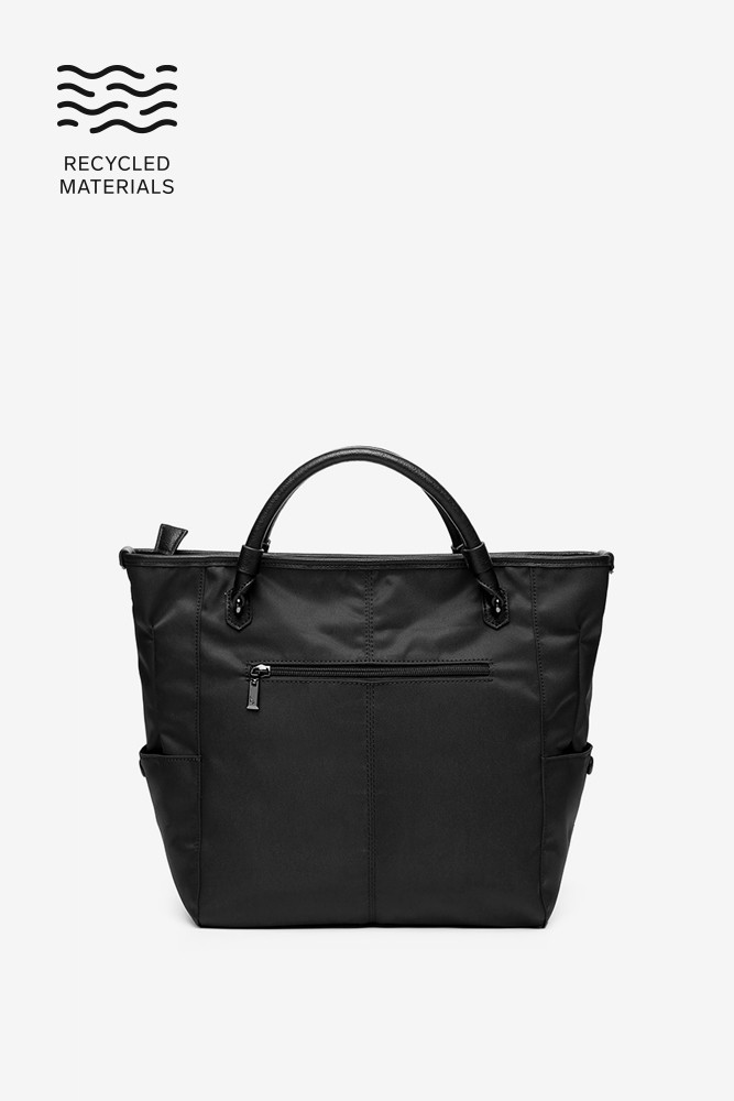 Abbacino Bolso shopper de mujer en materiales reciclados negro Superdescuento