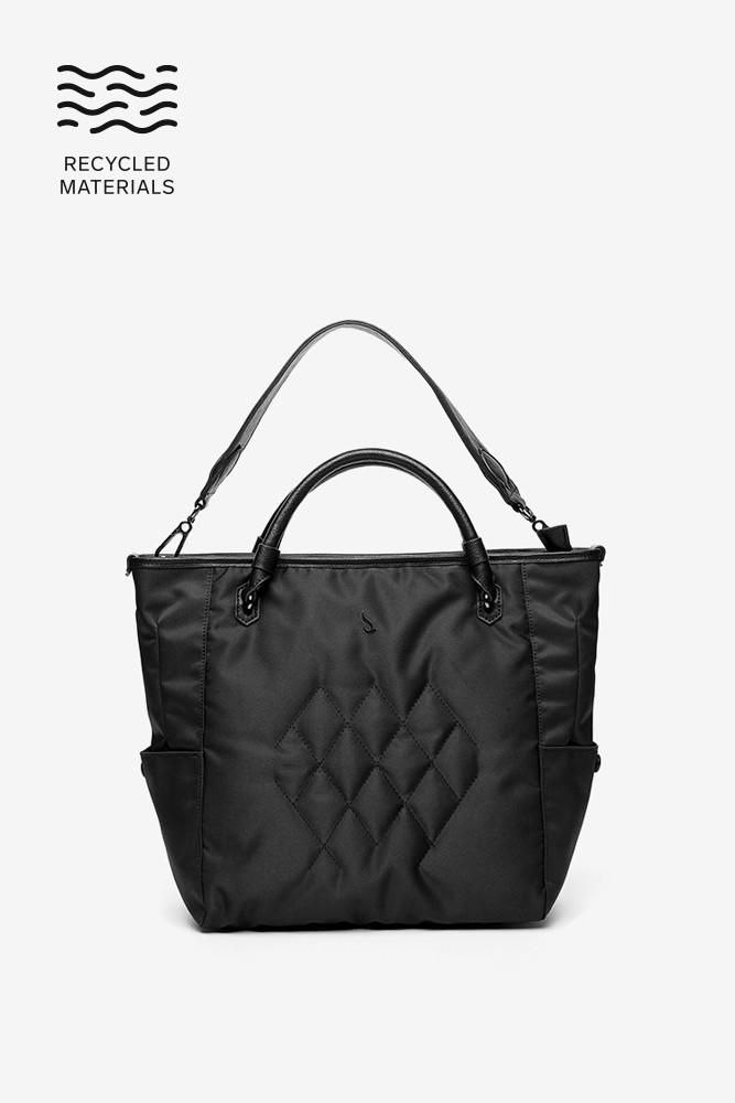 Abbacino Bolso shopper de mujer en materiales reciclados negro Superdescuento