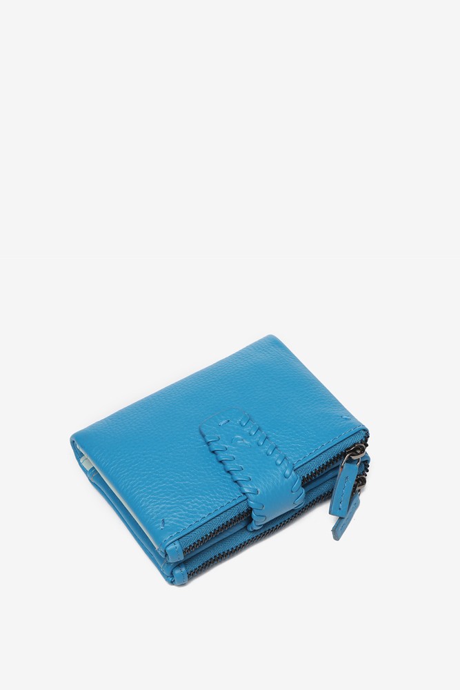 Abbacino Cartera pequeña de piel en azul Limitado a 3 días