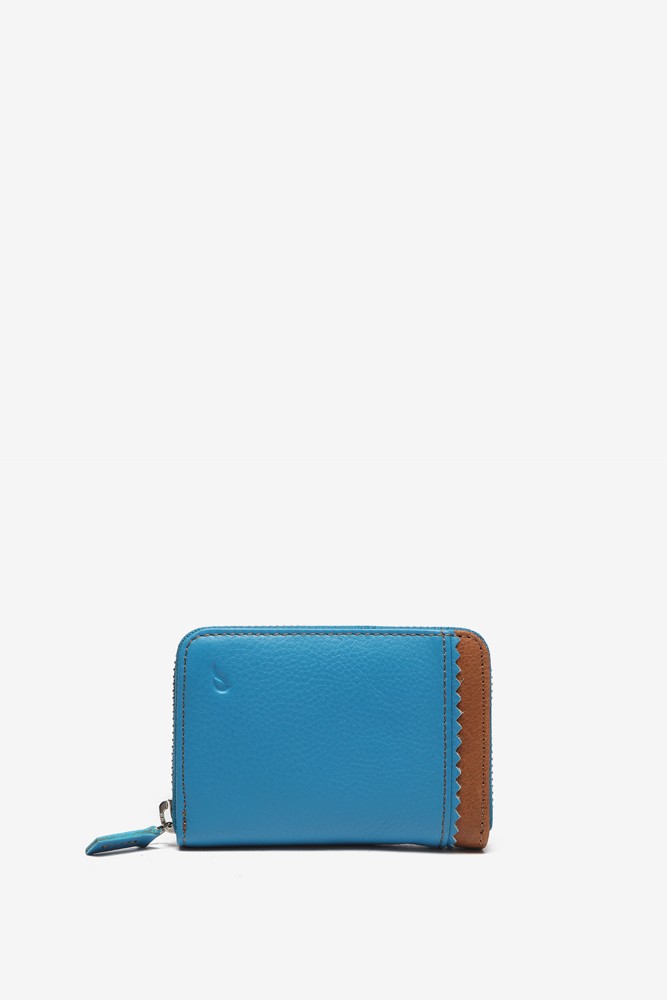 Abbacino Cartera pequeña de piel en azul Ahorra y exporta