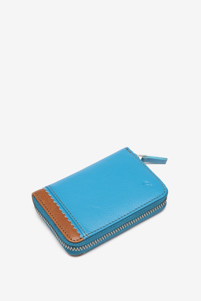 Abbacino Cartera pequeña de piel en azul Ahorra y exporta