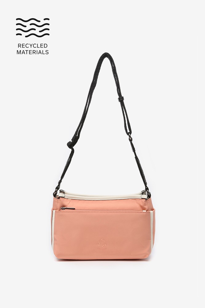 Abbacino Bandolera de mujer en tejidos reciclados coral En oferta