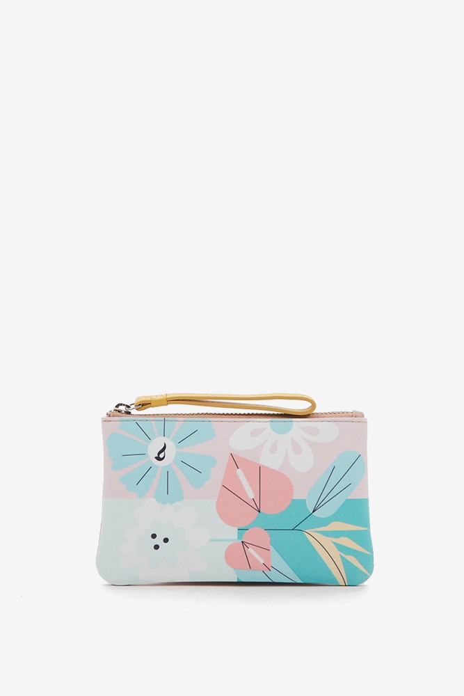 Abbacino Monedero de mujer en piel con print floral Oferta exclusiva