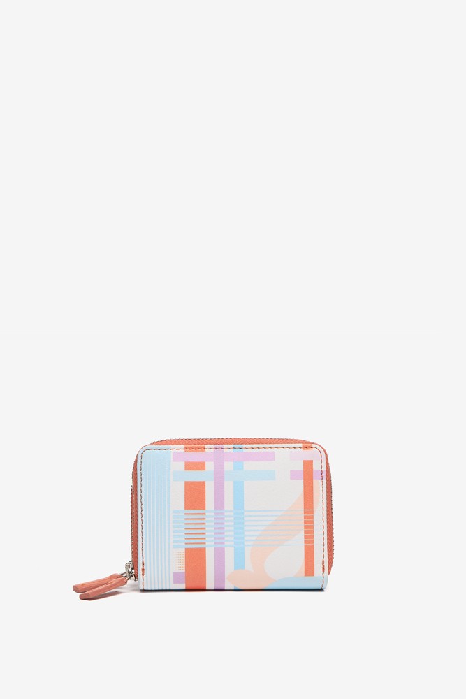 Abbacino Cartera pequeña de piel con estampado geométrico en fucsia Ofertas especiales