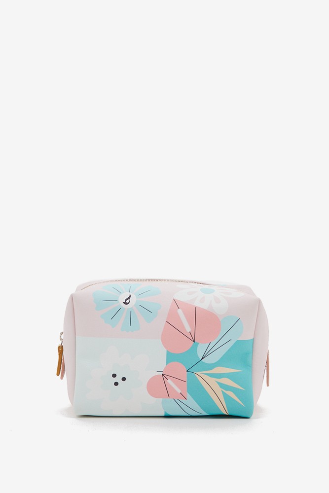 Abbacino Neceser grande de mujer en piel con print floral Grandes ahorros