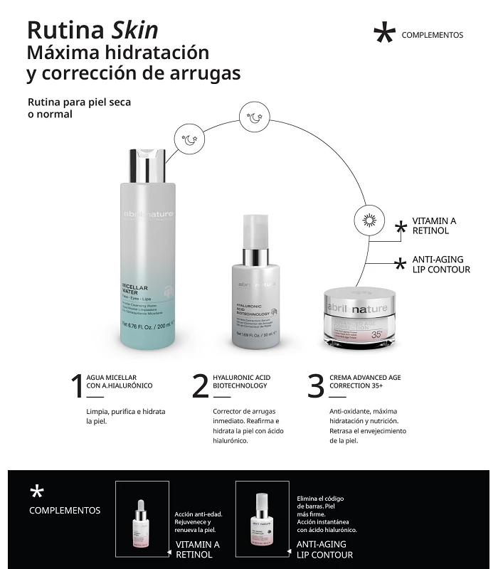 Abril et nature Sérum Efecto Corrector de Arrugas Inmediato con Ácido Hialurónico Ventas relámpago