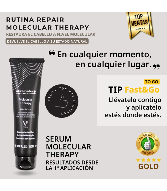 Abril et nature Sérum Molecular Therapy sin aclarado repara y rellena la fibra capilar Tienda