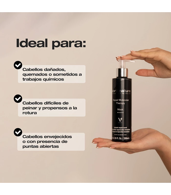 Abril et nature Mascarilla reparadora Molecular Therapy nutre y recupera la fibra capilar Solo hoy