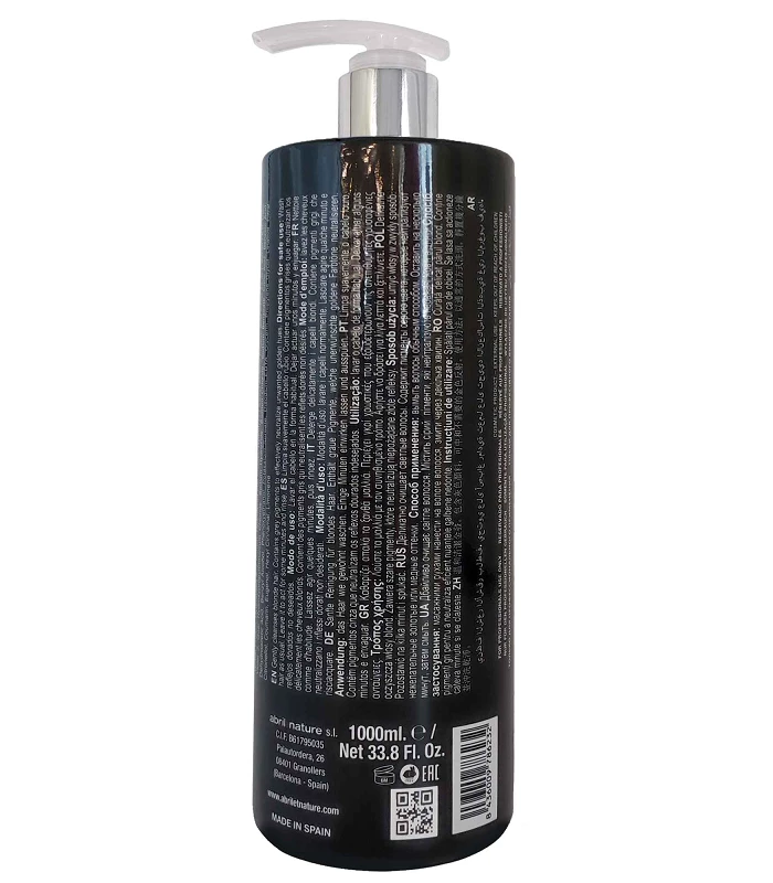 Abril et nature Champú Black Carbón especial rubios canas decolorados 1.000ml ÚLTIMAS EDICIONES