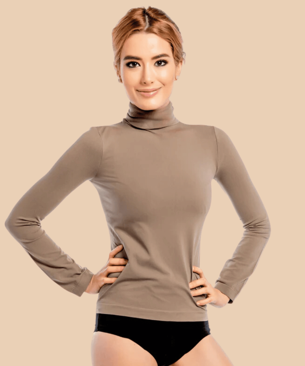 Anaissa Camiseta de cuello alto con fibra Emana 3D Vera Tienda