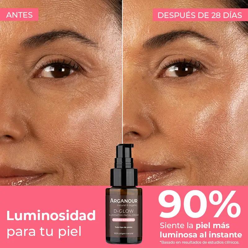 Arganour D-Glow Crema facial iluminadora Grandes ahorros