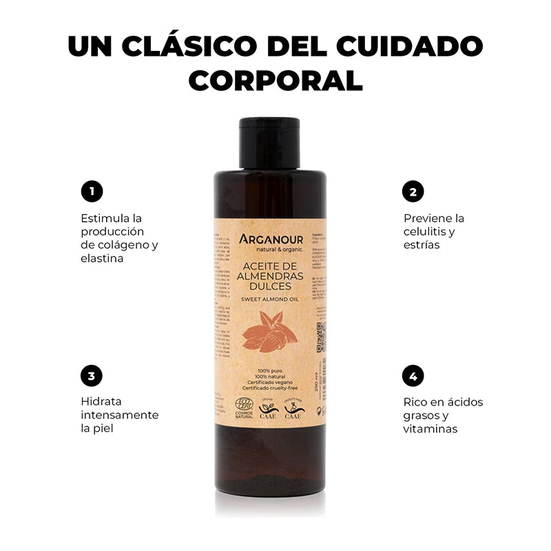 Arganour Aceite de almendras dulces 100% puro Último día