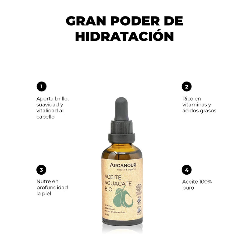 Arganour Aceite de aguacate 100% Puro Solo queda un día