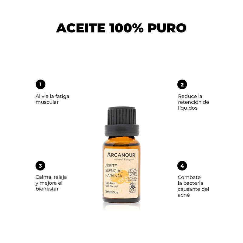 Arganour Aceite Esencial de Naranja 100% Puro Envío internacional gratuito