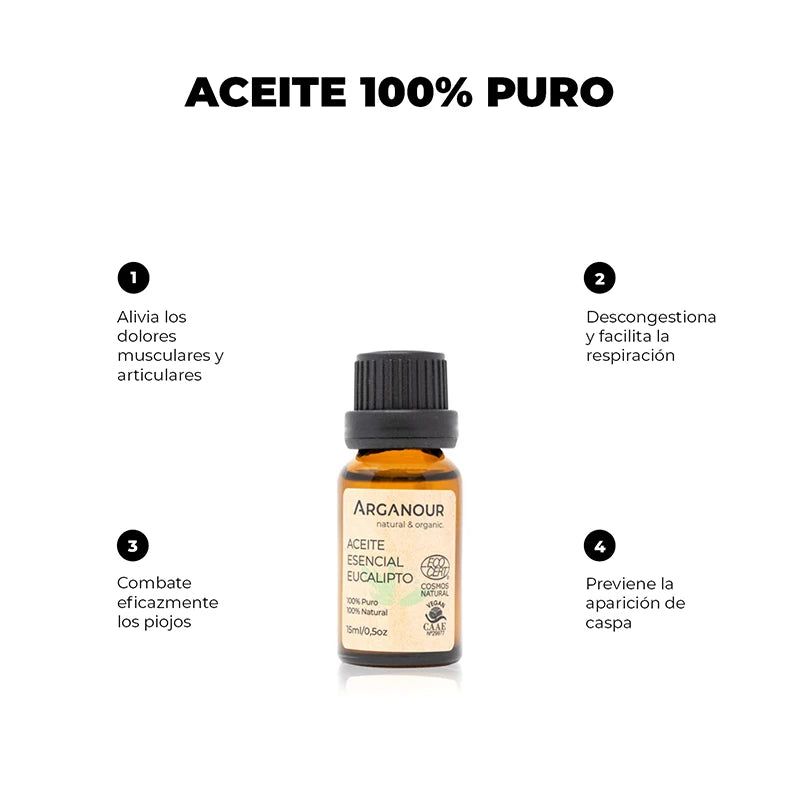 Arganour Aceite Esencial de Eucalipto 100% Puro Tienda de fábrica