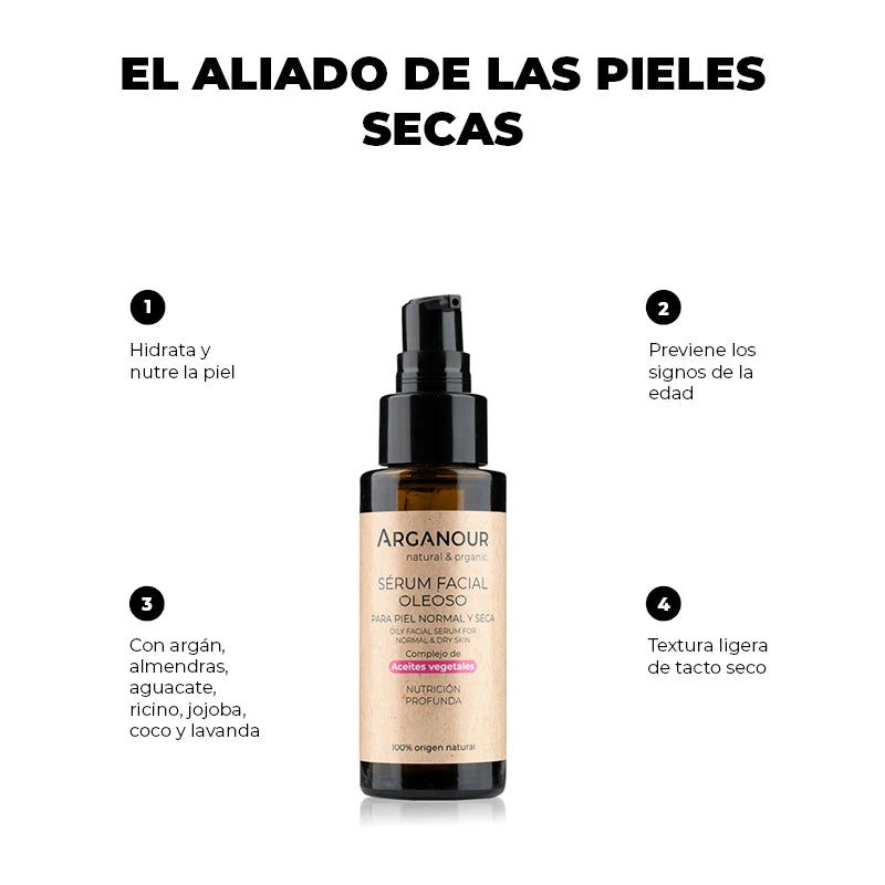Arganour Sérum facial oleoso piel normal y seca Últimos 3 días