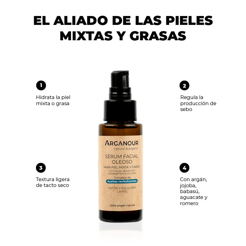Arganour Sérum facial oleoso piel mixta y grasa COMPRAR AHORA