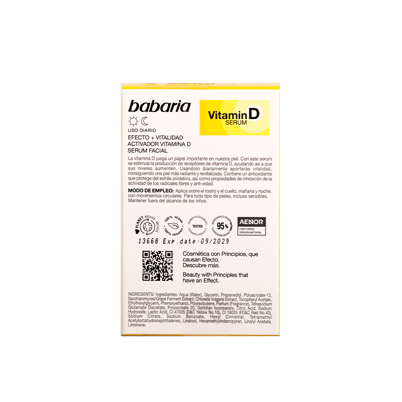 Babaria Serum Facial Vitamin D Descuentos del mes