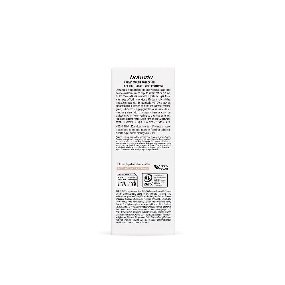 Babaria Crema Solar Facial Multiprotección Devoluciones gratuitas