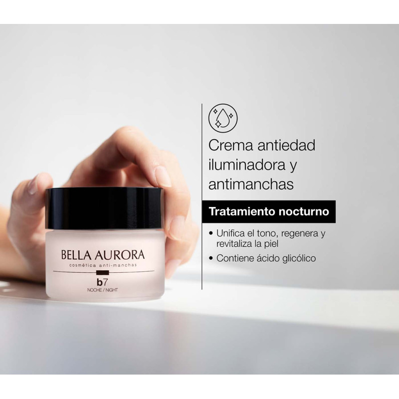 Bella Aurora b7 Crema antiedad iluminadora y antimanchas de acción nocturna Descuento por venta flash