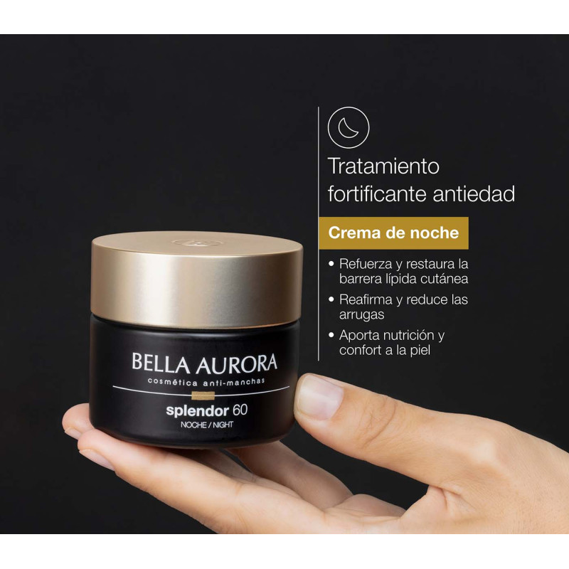 Bella Aurora Splendor +60 Crema de noche. Tratamiento fortificante antiedad Precio de fábrica