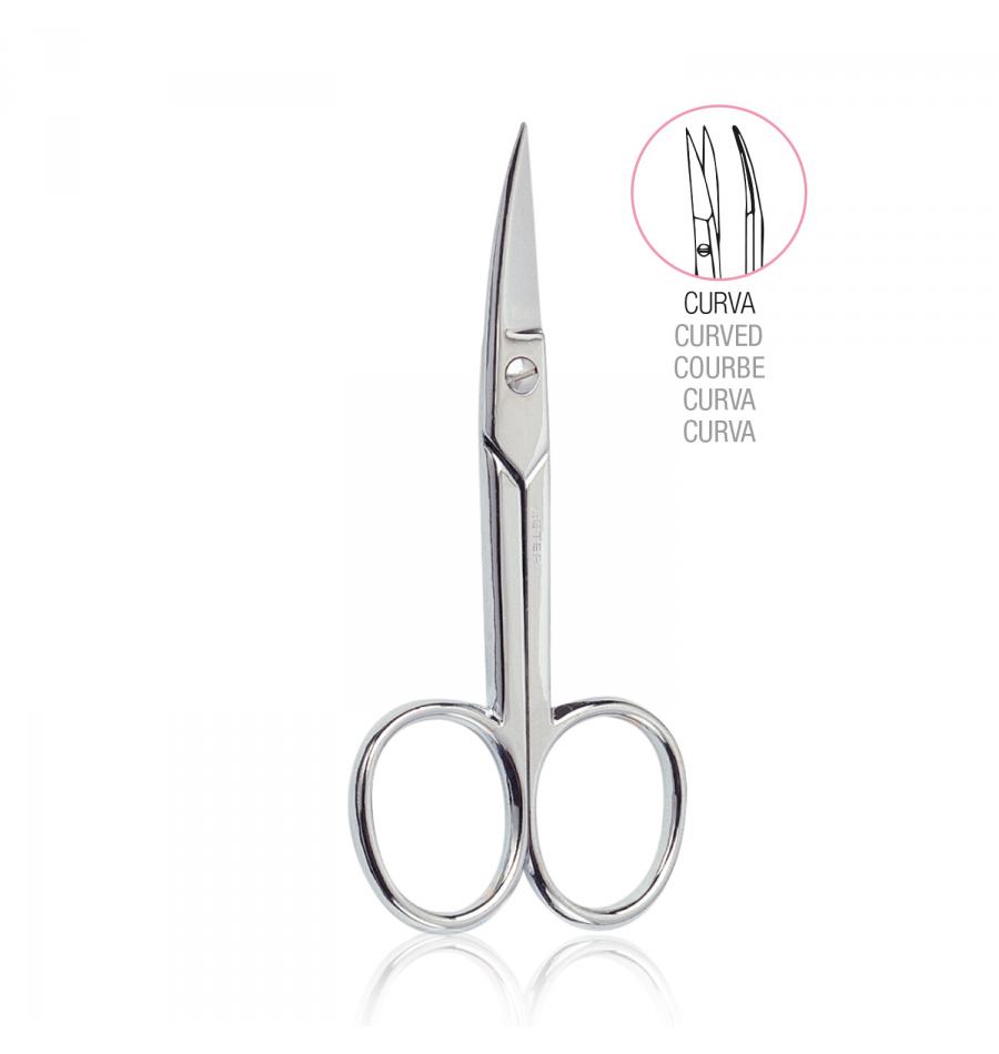 Beter Tijera manicura uñas curva cromada Outlet online