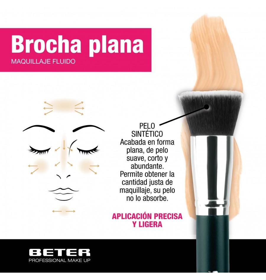 Beter Brocha maquillaje fluido. Pelo sintético Últimos 2 días