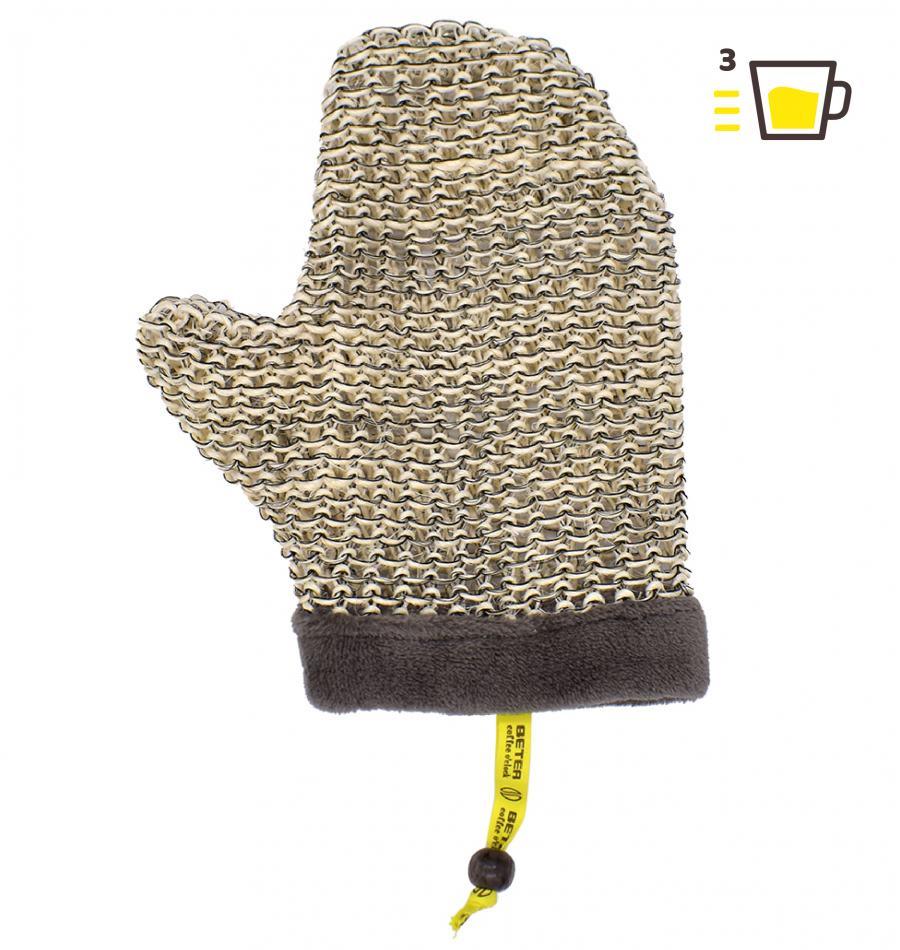 Beter Guante de sisal y lino Coffee O clock