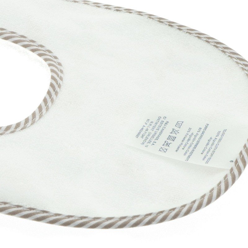 Cambrass BABERO REDONDO CON VELCRO GREENY BEIGE 16x19x1 CM Descuento por venta flash
