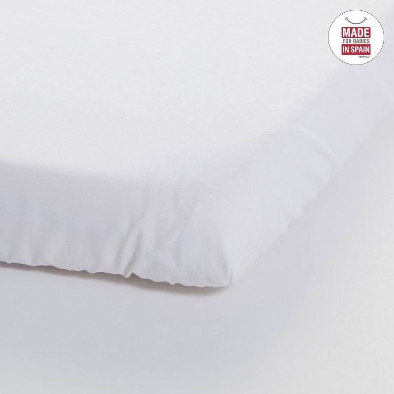Cambrass SABANA BAJERA AJUST. MINICUNA 50x90x12 CM LISO E BLANCO Rebajas