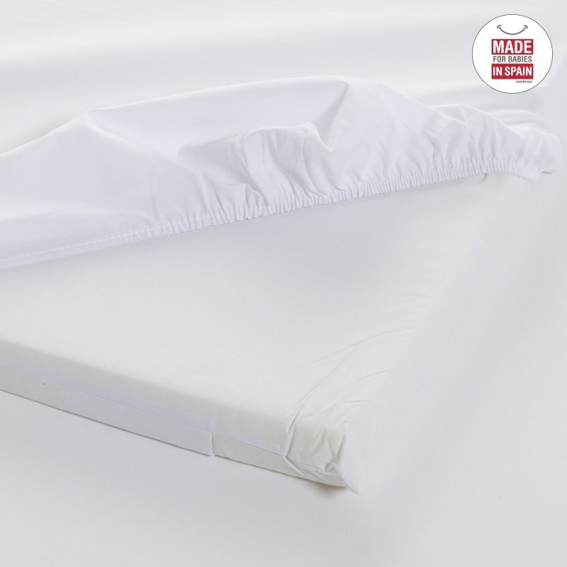 Cambrass SABANA BAJERA AJUST. MINICUNA 50x90x12 CM LISO E BLANCO Rebajas