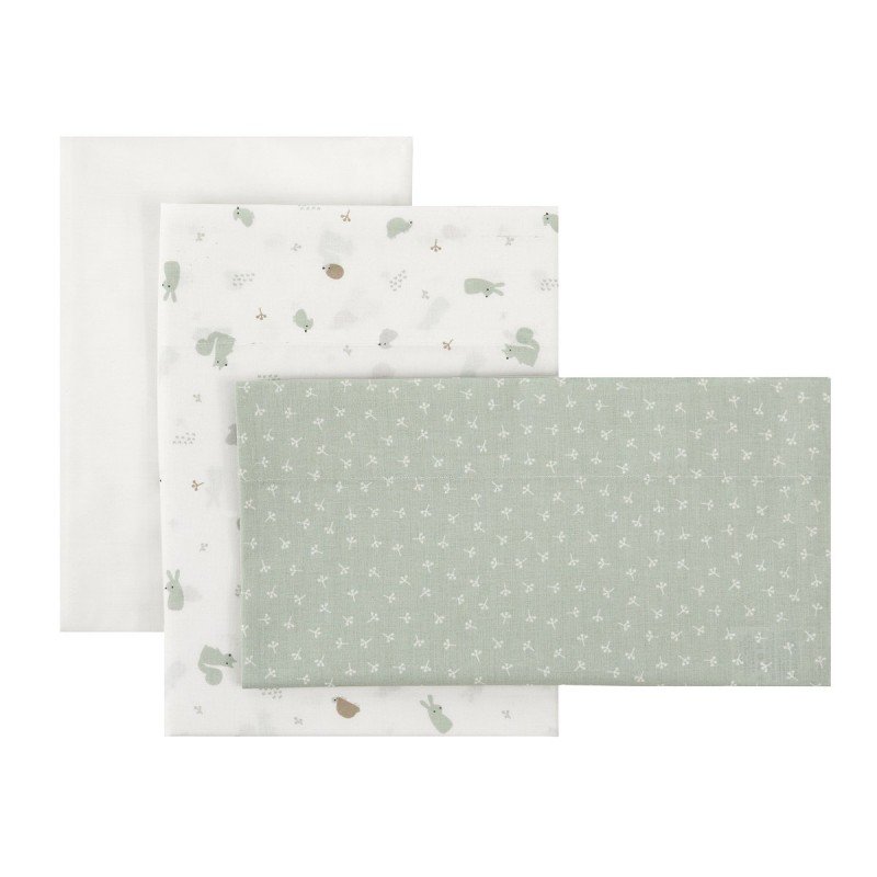 Cambrass SABANA CUNA 3 PCS (CUNA 60) 60x120x1 CM ARDI VERDE