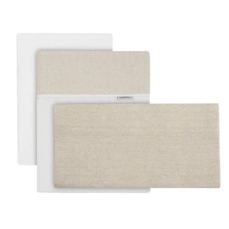 Cambrass SABANA CUNA 3 PCS (CUNA 60) 60x120x1 CM LINO BEIGE