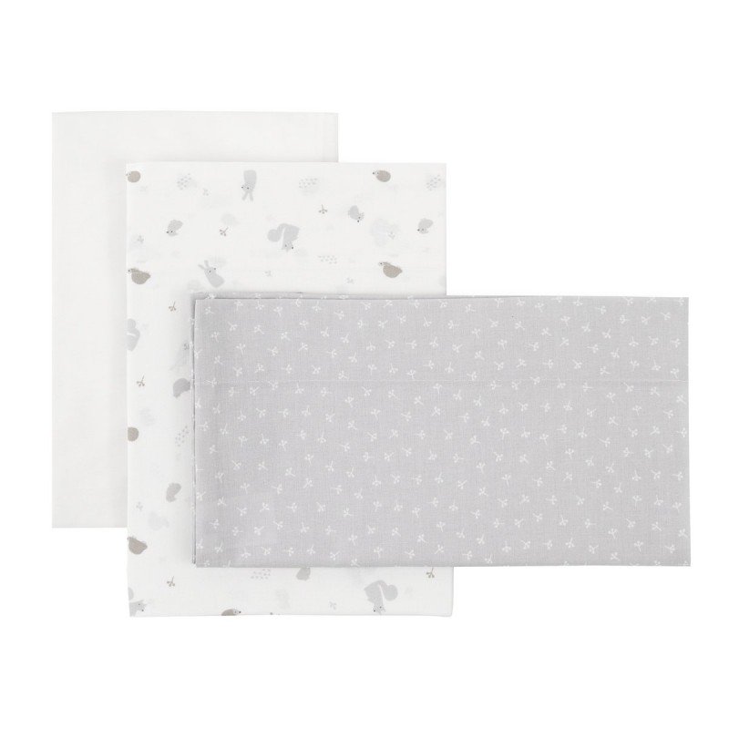 Cambrass SABANA MINICUNA 3 PCS 50x90x1 CM ARDI GRIS