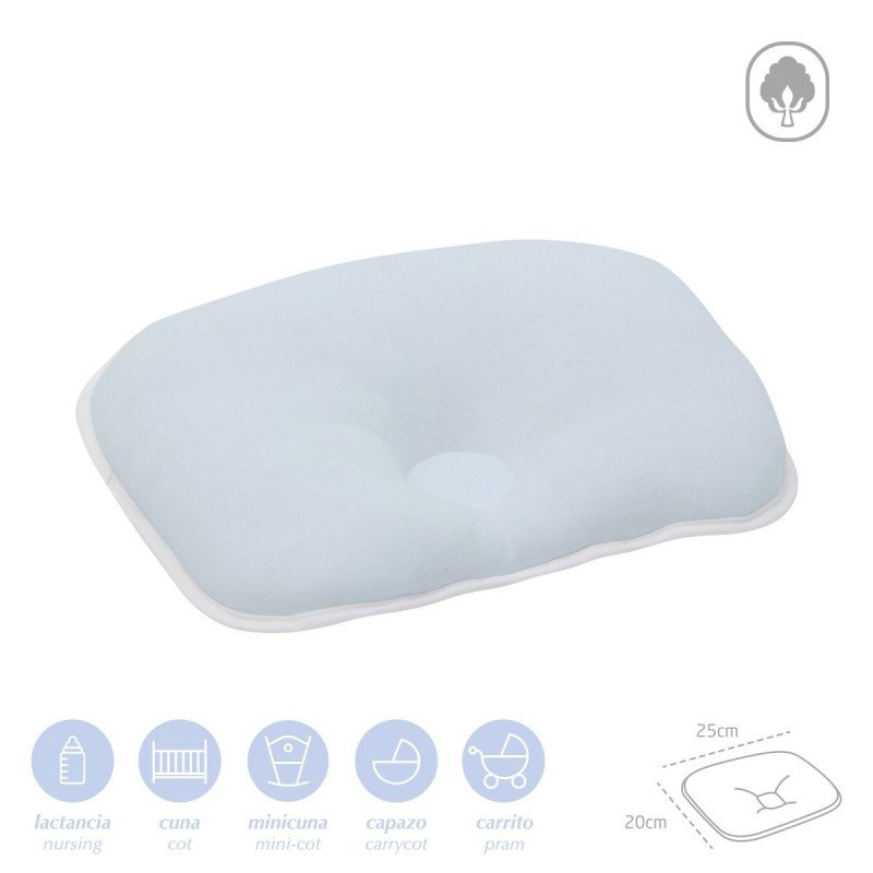 Cambrass COJIN DE BRAZO 25x20x1 CM LISO E CELESTE