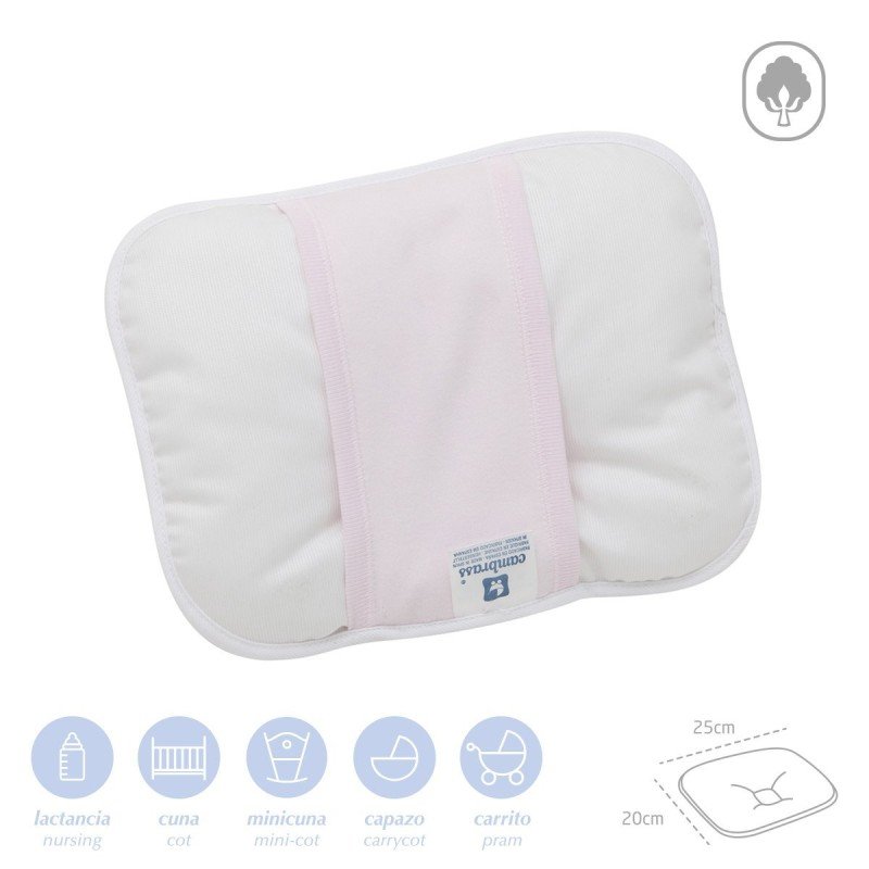 Cambrass COJIN DE BRAZO 25x20x1 CM LISO E ROSA Descuento por venta flash