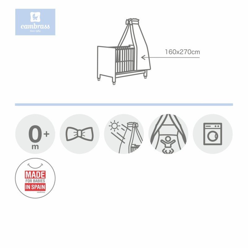 Cambrass DOSEL CUNA L UNE 160x270x1 CM VOILE BLANCO Liquidación