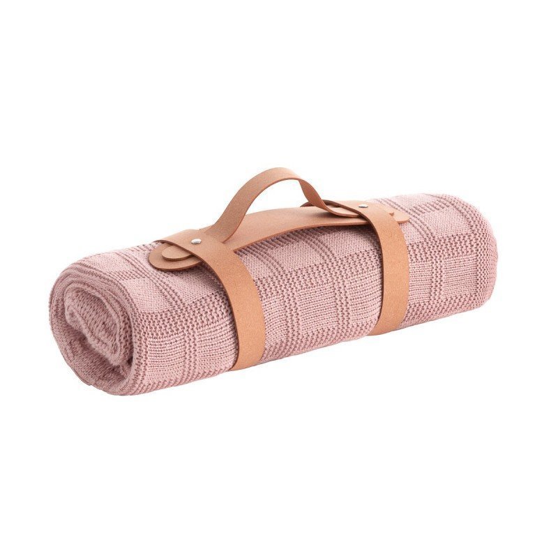 Cambrass MANTA PUNTO BAMBOO 80x100x1 CM SQUARES BLUSH