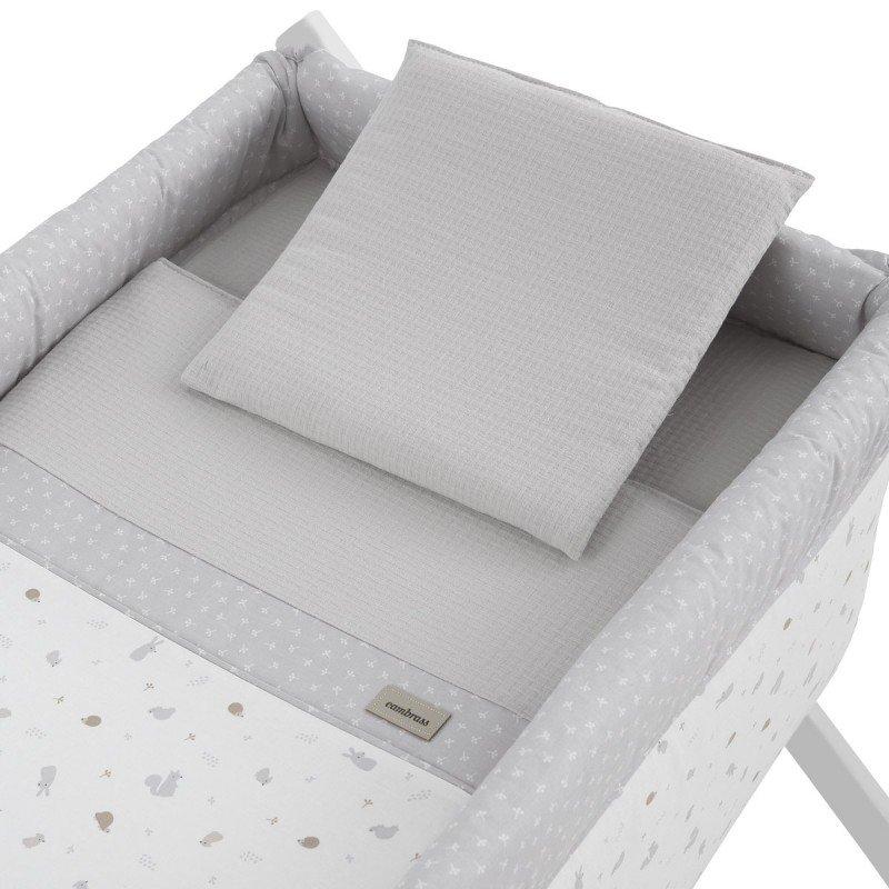 Cambrass MINICUNA TIJERA MADERA ARDI GRIS/BCO 55x87x74 CM Tienda
